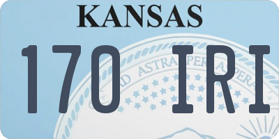 KS license plate 170IRI