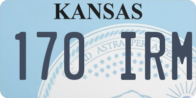 KS license plate 170IRM