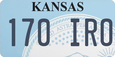 KS license plate 170IRO