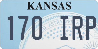 KS license plate 170IRP