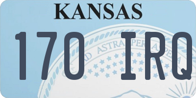 KS license plate 170IRQ