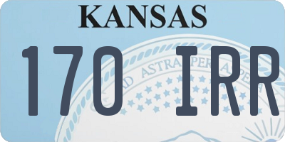 KS license plate 170IRR