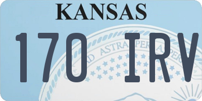 KS license plate 170IRV