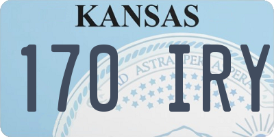 KS license plate 170IRY
