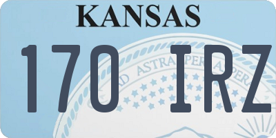 KS license plate 170IRZ