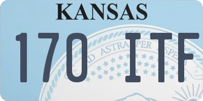 KS license plate 170ITF