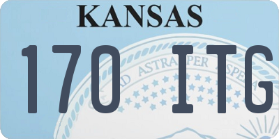 KS license plate 170ITG