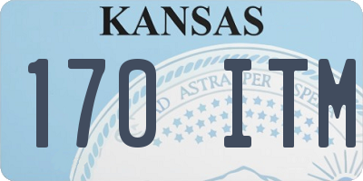 KS license plate 170ITM