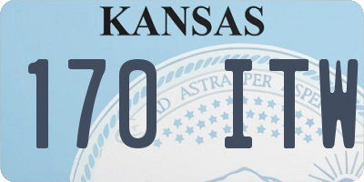 KS license plate 170ITW