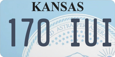KS license plate 170IUI
