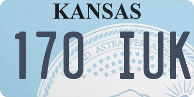KS license plate 170IUK