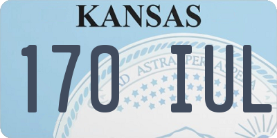 KS license plate 170IUL