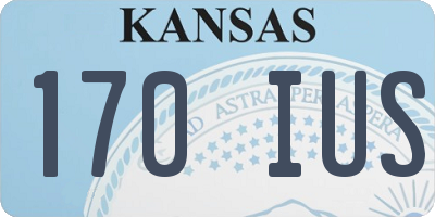 KS license plate 170IUS