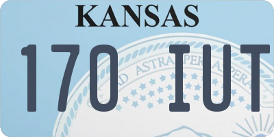 KS license plate 170IUT