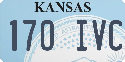 KS license plate 170IVC