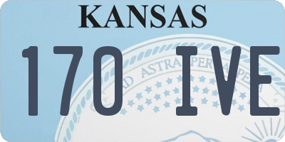 KS license plate 170IVE