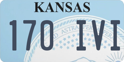 KS license plate 170IVI