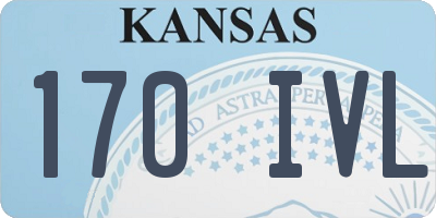 KS license plate 170IVL
