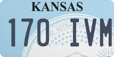 KS license plate 170IVM