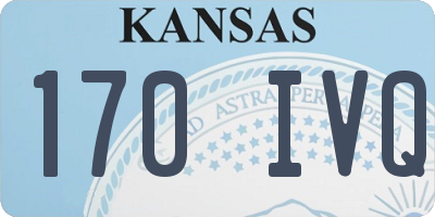 KS license plate 170IVQ