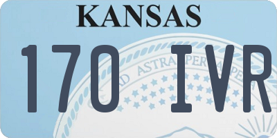 KS license plate 170IVR