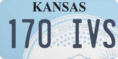KS license plate 170IVS