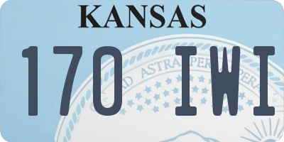 KS license plate 170IWI