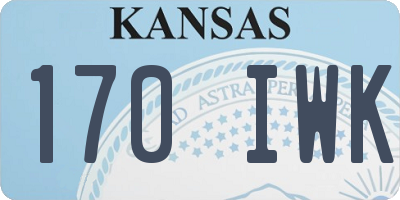 KS license plate 170IWK