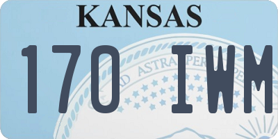 KS license plate 170IWM