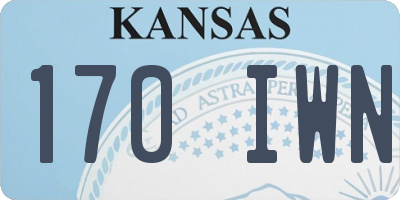 KS license plate 170IWN