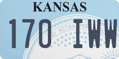 KS license plate 170IWW