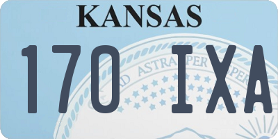 KS license plate 170IXA