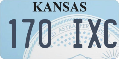 KS license plate 170IXC