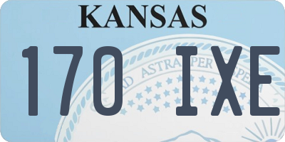 KS license plate 170IXE