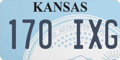 KS license plate 170IXG