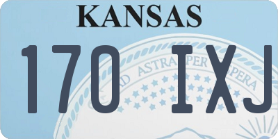 KS license plate 170IXJ