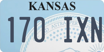 KS license plate 170IXN