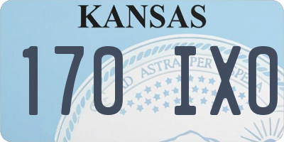 KS license plate 170IXO