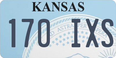 KS license plate 170IXS