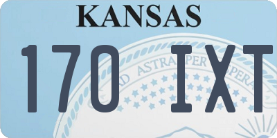KS license plate 170IXT
