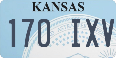 KS license plate 170IXV