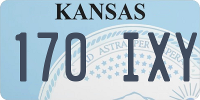KS license plate 170IXY