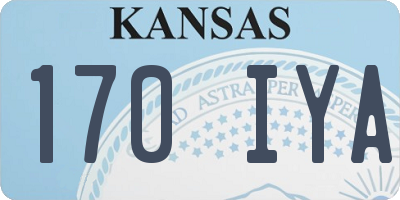 KS license plate 170IYA