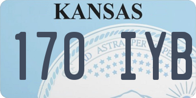 KS license plate 170IYB