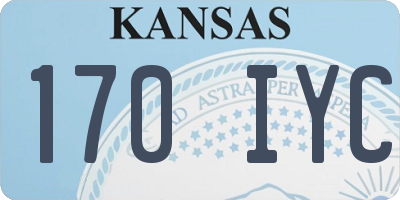 KS license plate 170IYC