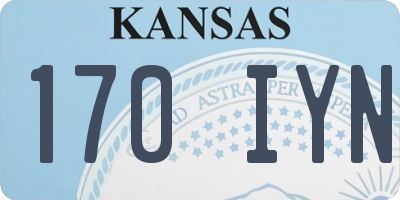 KS license plate 170IYN