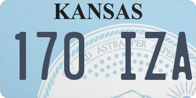 KS license plate 170IZA