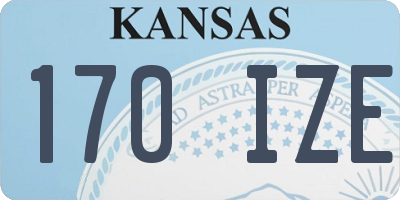 KS license plate 170IZE
