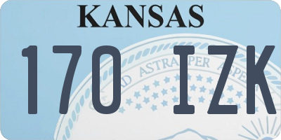 KS license plate 170IZK