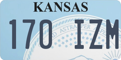 KS license plate 170IZM